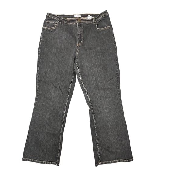 D & Co Women's Black Denim Jeans Size 34x27 Bootcut Casual Pants - Picture 1 of 9